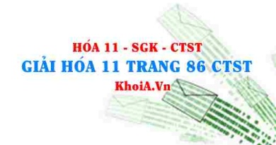 Giải Hóa 11 trang 86 Chân trời Sáng tạo